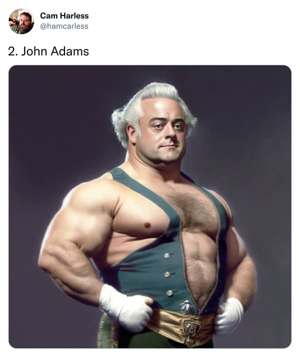 us presidents as pro wrestlers - John Adams