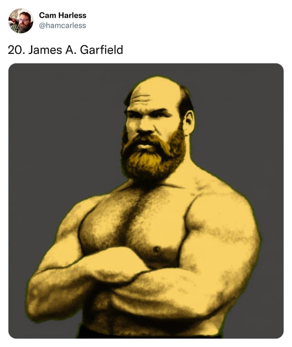 us presidents as pro wrestlers - James A. Garfield