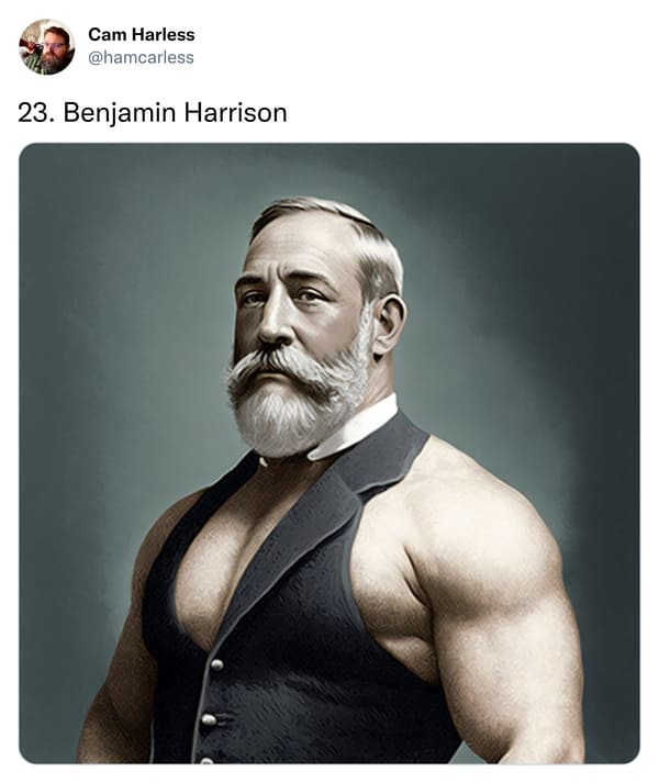 us presidents as pro wrestlers - Benjamin Harrison