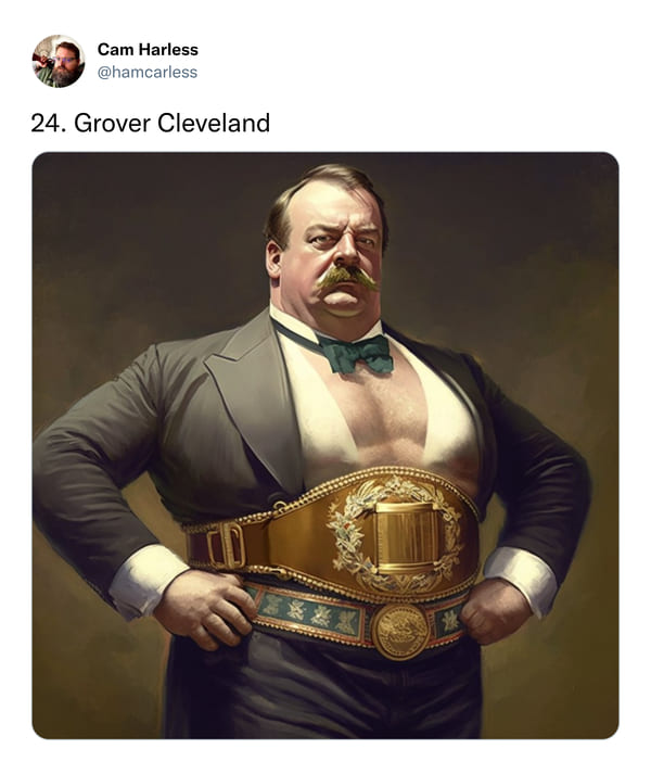 us presidents as pro wrestlers - Grover Cleveland