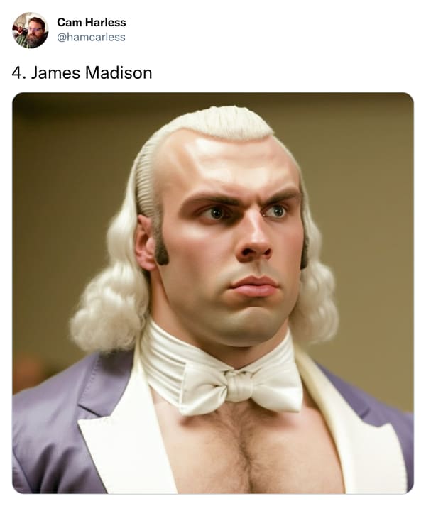 us presidents as pro wrestlers - James Madison