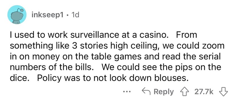 company secrets - surveillance at a casino