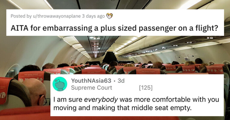 Woman Asks If She Was A Jerk For Asking To Switch Plane Seats Away From An Obese Person