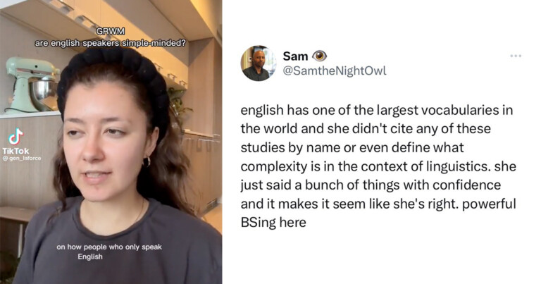 French Woman Says English Is A ‘Simple’ Language, Then Gets Roasted By Linguists In The Comments