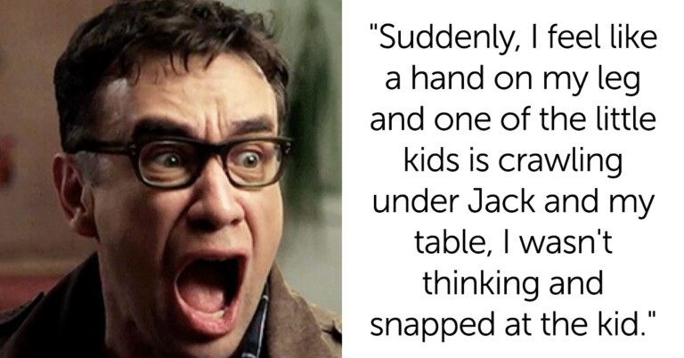 Redditor Yells At A Kid Crawling Under His Table At A Restaurant And Asks If They Went Too Far