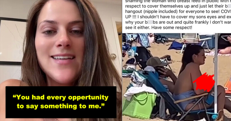 Rude Karen Films Mother Breastfeeding At The Beach, But She Finds The Video And Turns The Shame Back On Her