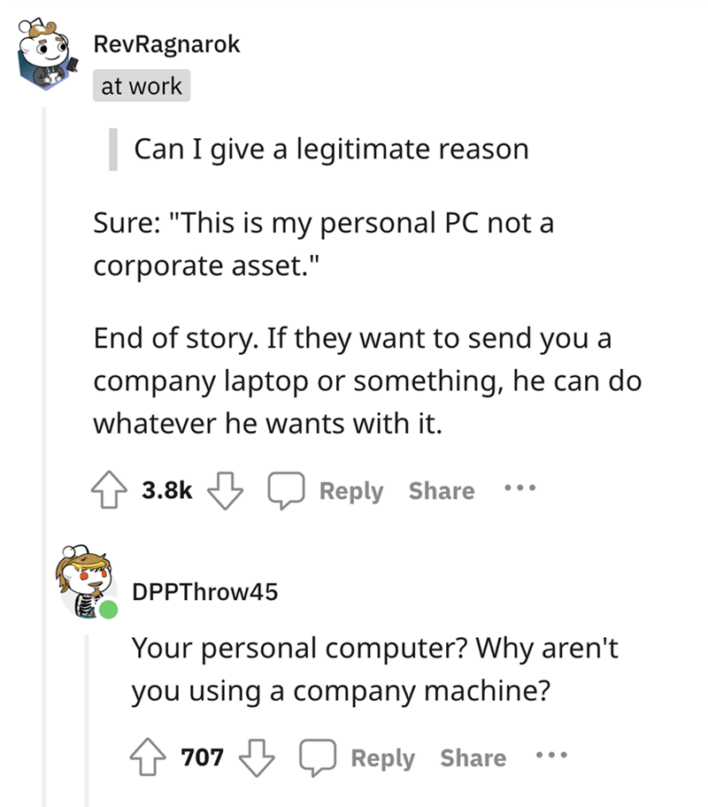 Micromanager Demands Access To Remote Employee's Personal Computer ...
