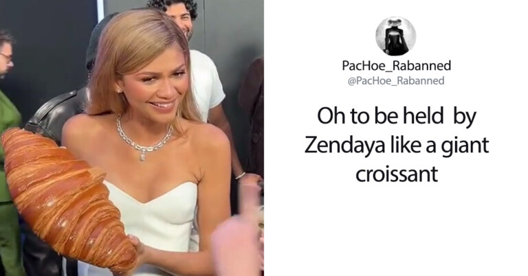 Zendaya Handed Enormous Croissant On Paris Red Carpet — And The Internet Can’t Stop Making Jokes
