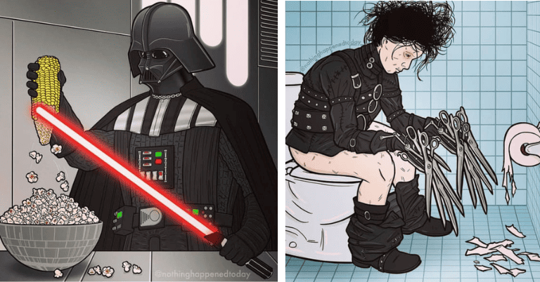 30 Funny Comics by Ed Harrington That Expose the Dark Side of Pop Culture Icons