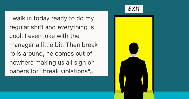 Retail Employee Leaves Mid-Shift After Manager Freaks Out Over a Legally Allowed Break