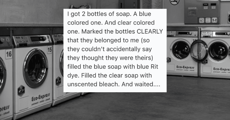 Neighbor Kept Stealing Detergent, So This Tenant Turned the Tide (and Their Laundry Blue)