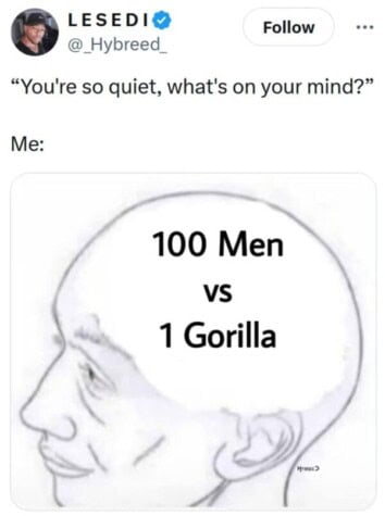 18 Funniest “100 Men vs 1 Gorilla” Memes That Prove We’ve All Lost It